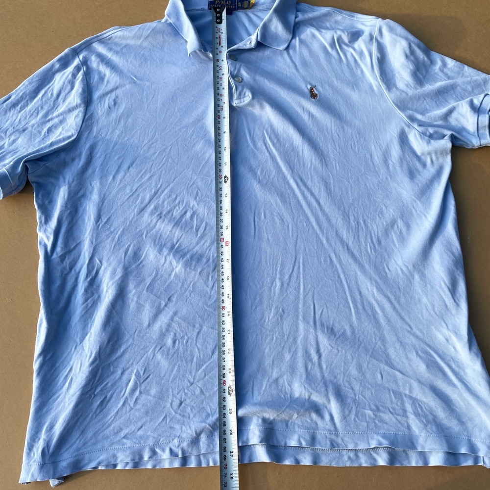 Polo Ralph Lauren Shirt Mens XL Blue Casual Classic Fit Cotton Pony Short Sleeve - Picture 7 of 8